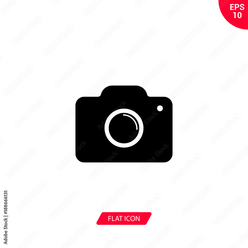 Camera vector icon, photo symbol. Simple illustration for web or mobile app
