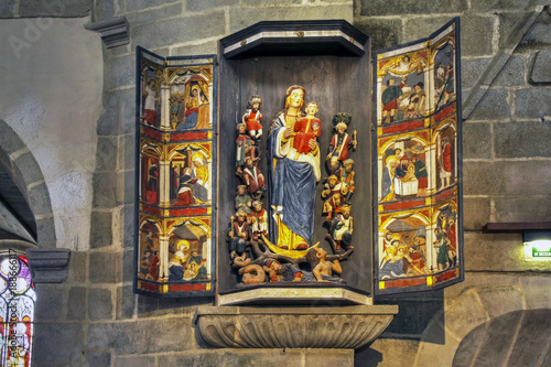 Saint Th  gonnec  Niche    volets de l   glise Notre-Dame de l enclos paroissial. Finist  re. Bretagne