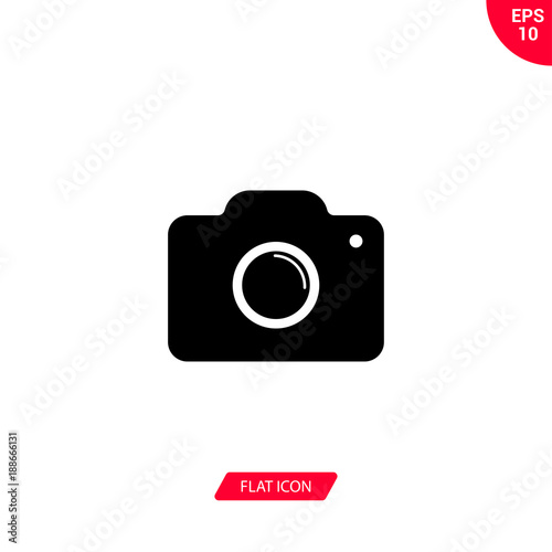 Camera vector icon, photo symbol. Simple illustration for web or mobile app