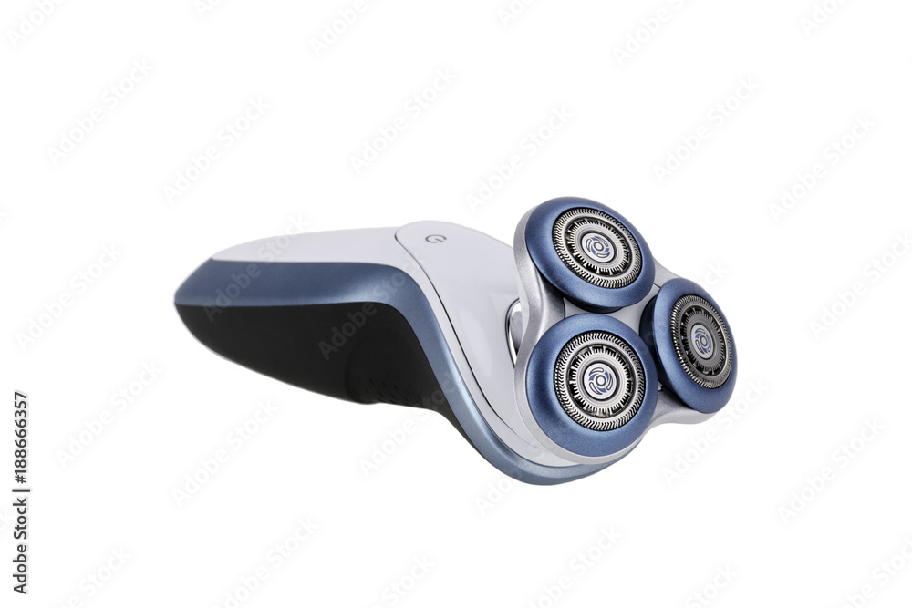 modern battery electric shaver isolated on white background with clipping path modern battery electric shaver isolated on white background with clipping path