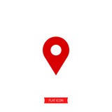 Location vector icon, pin symbol. Simple illustration for web or mobile app