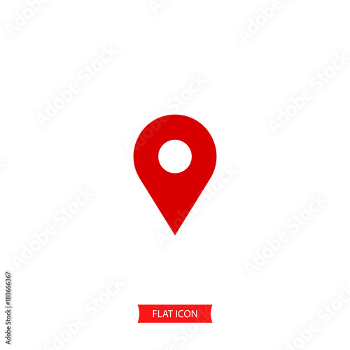 Location vector icon, pin symbol. Simple illustration for web or mobile app