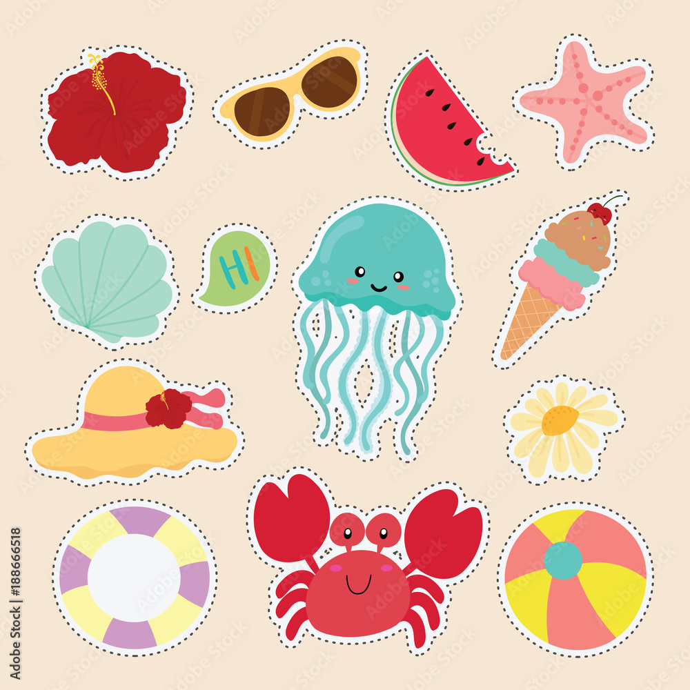 set of cute sticker set of cute sticker