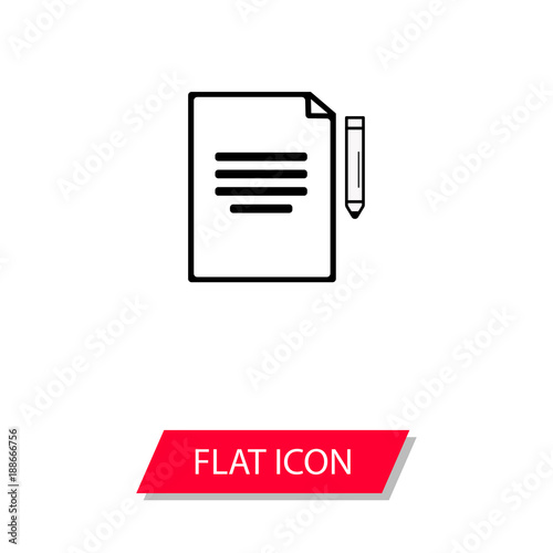 Contract icon, agreement symbol, vector illustration