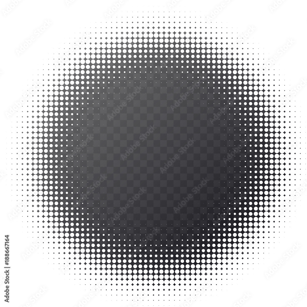 Abstract vector halftone background. Black and white texture of dots.