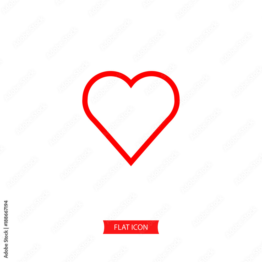 Heart vector icon, like symbol