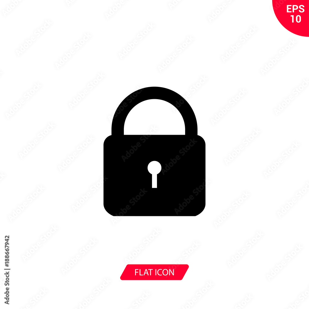 Padlock vector icon, hide password symbol Padlock vector icon, hide password symbol