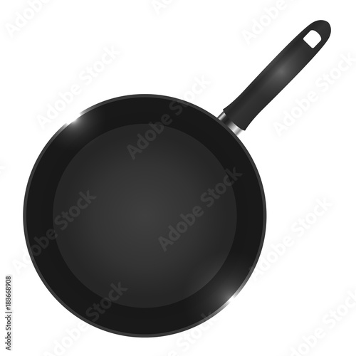 Vector illustration of a frying pan view from above. Vector element for your creativity