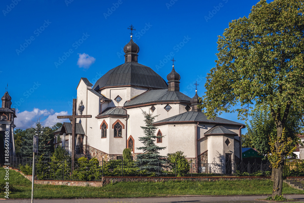 Ukrainian Greek Catholic Church of Saint Basil in Ketrzyn, small city in Masuria region of northeastern Poland