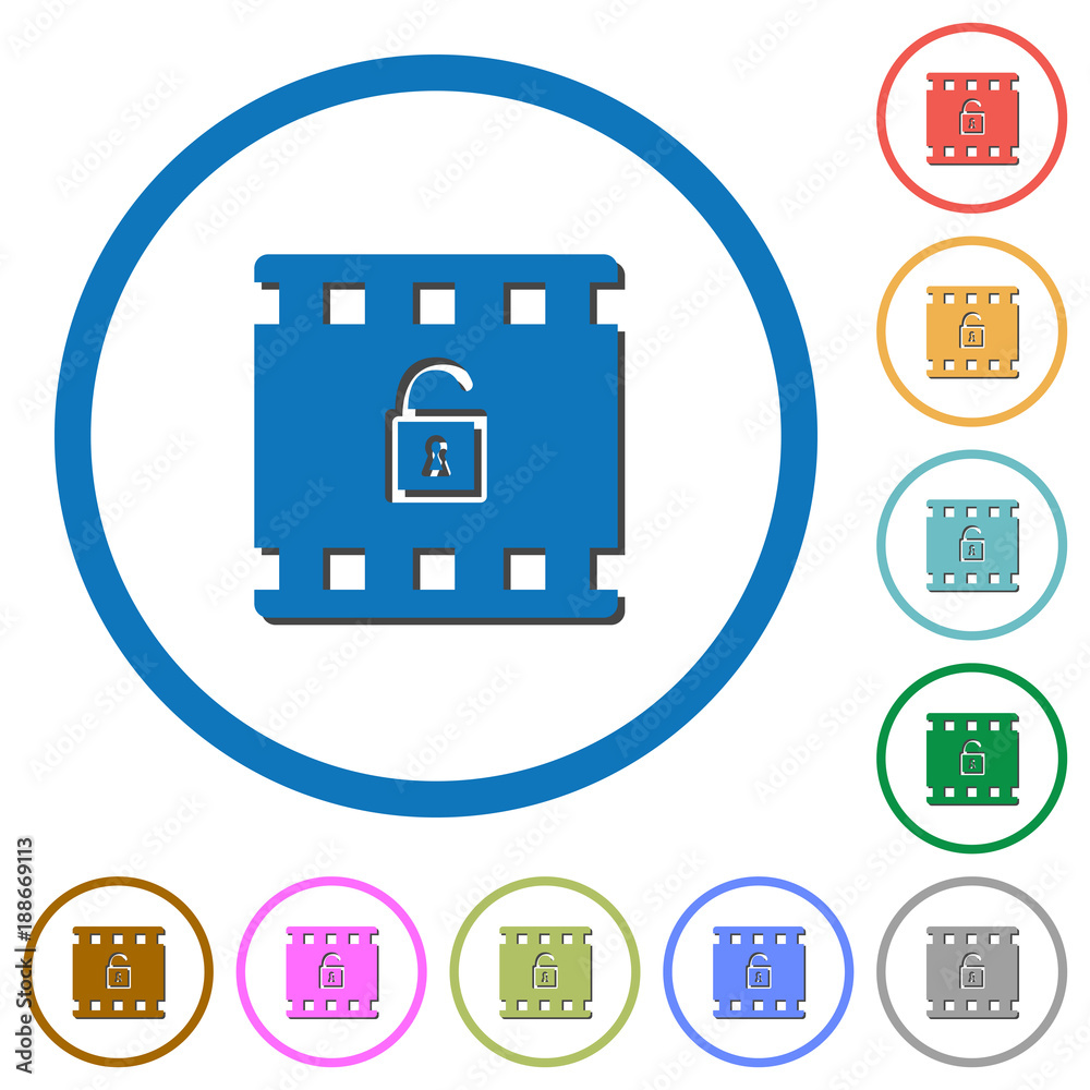 Decode movie icons with shadows and outlines Decode movie icons with shadows and outlines