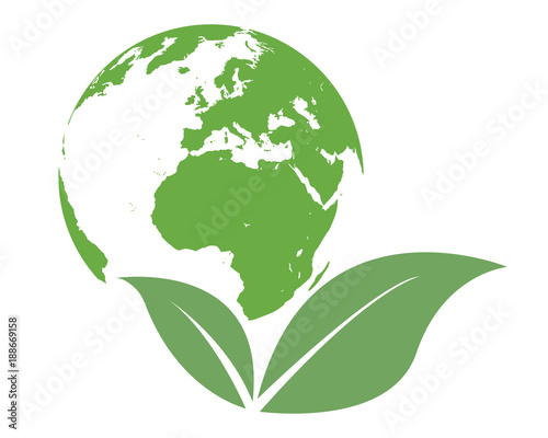 Eco world green vector logo  photo