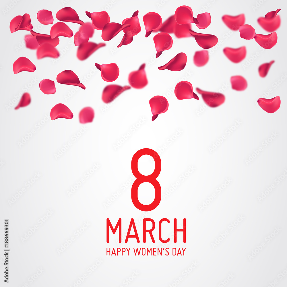 8 march women's day greeting card. Happy Women's Day. Card for 8 March ...