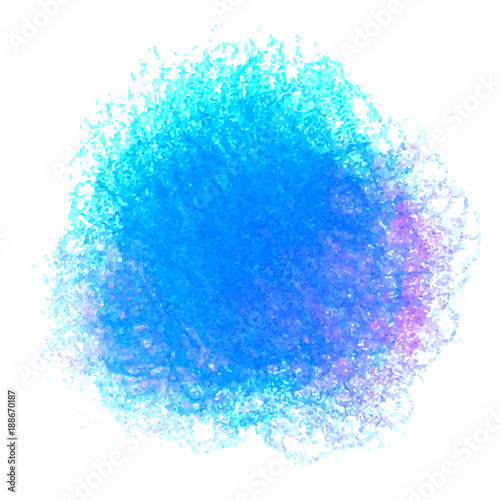 Colorful crayon scribble texture stain isolated on white background