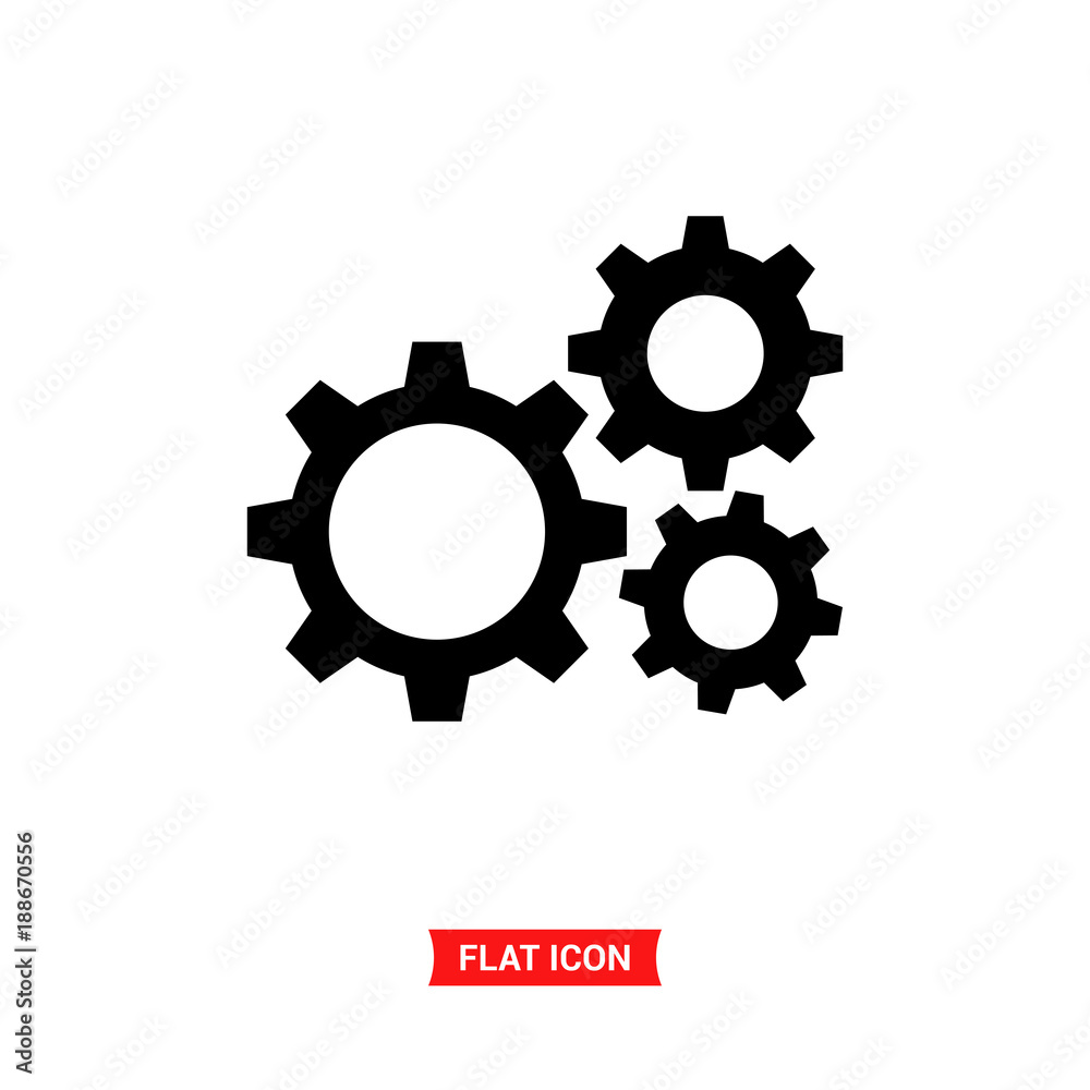 Gear vector icon, cog symbol Gear vector icon, cog symbol