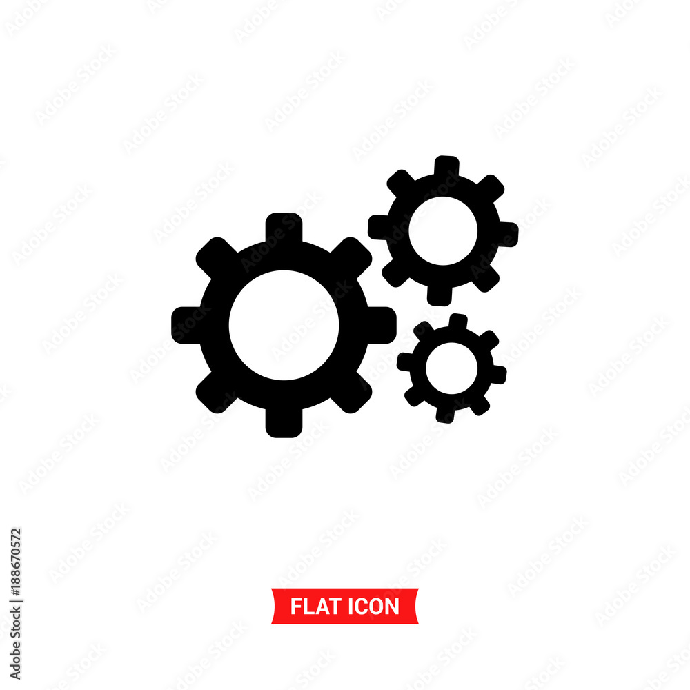 Gear vector icon, cog symbol Gear vector icon, cog symbol