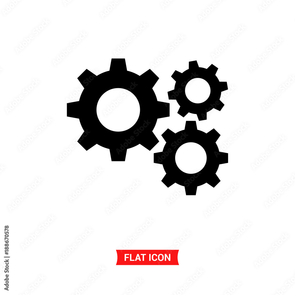 Settings vector icon, gear symbol Settings vector icon, gear symbol