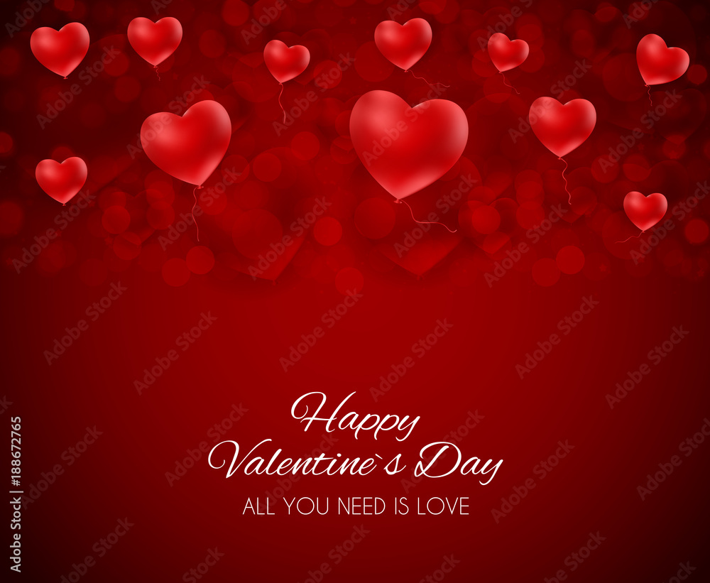 Valentine's Day Heart  Love and Feelings Background Design. Vector illustration