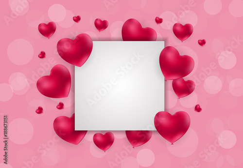 Valentine's Day Heart  Love and Feelings Background Design. Vector illustration © olegganko