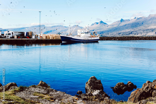 Fisherman boats in South Iceland. © Olga