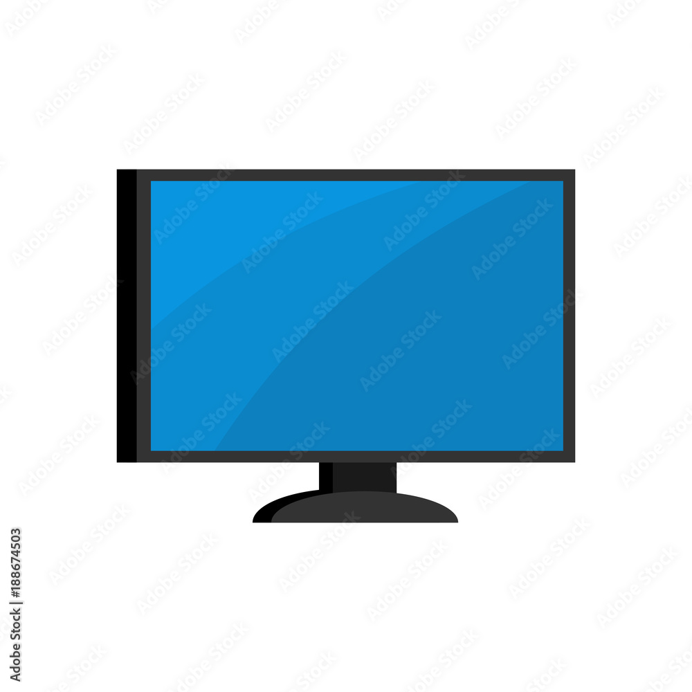 Computer isolated. monitor PC on white background. Vector illustration Computer isolated. monitor PC on white background. Vector illustration