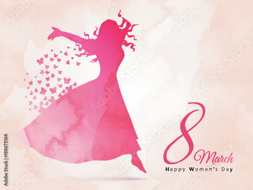 Happy Women's Day celebration design.