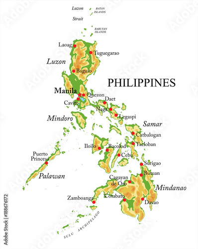 Philippines relief map