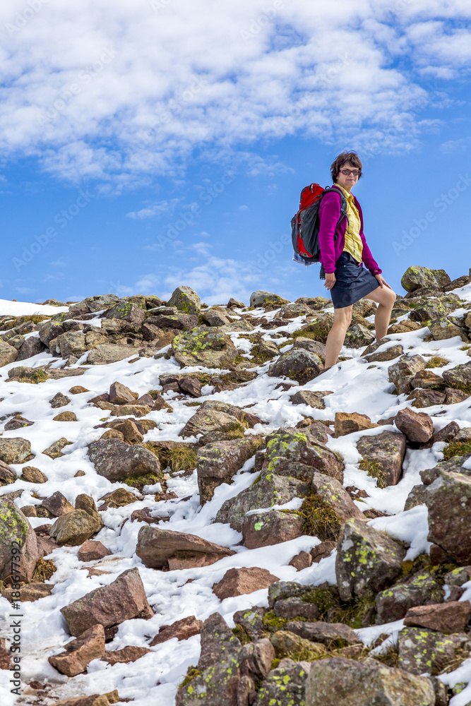 Hiking at Astjoch in South Tyrol