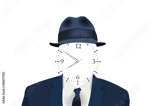 persona maschile trasparente con orologio