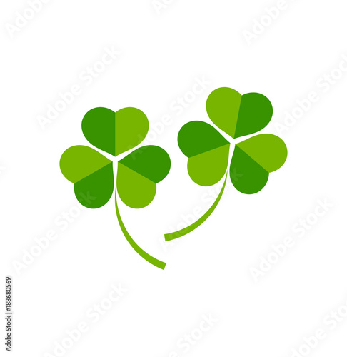 Two clover leaves icon
