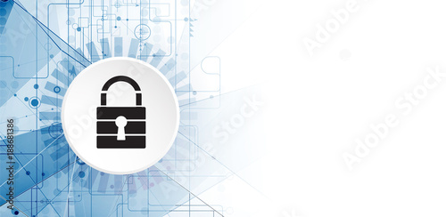 Cyber security and information or network protection. Future technology web services for business and internet project