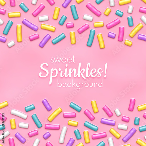 Seamless background with many decorative sprinkles