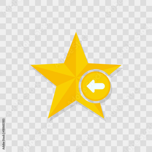 Star icon, arrow left icon photo