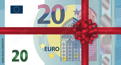 20-Euro-Schein mit Schleife