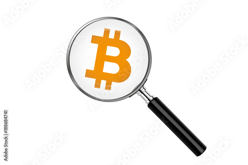 Lupe auf Bitcoin