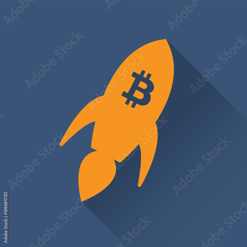 rocket bitcoin concept