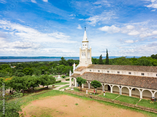 Aerial view of the catholic church 