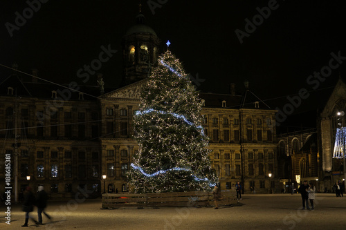 Photography Christmas tree in the centre of Amsterdam