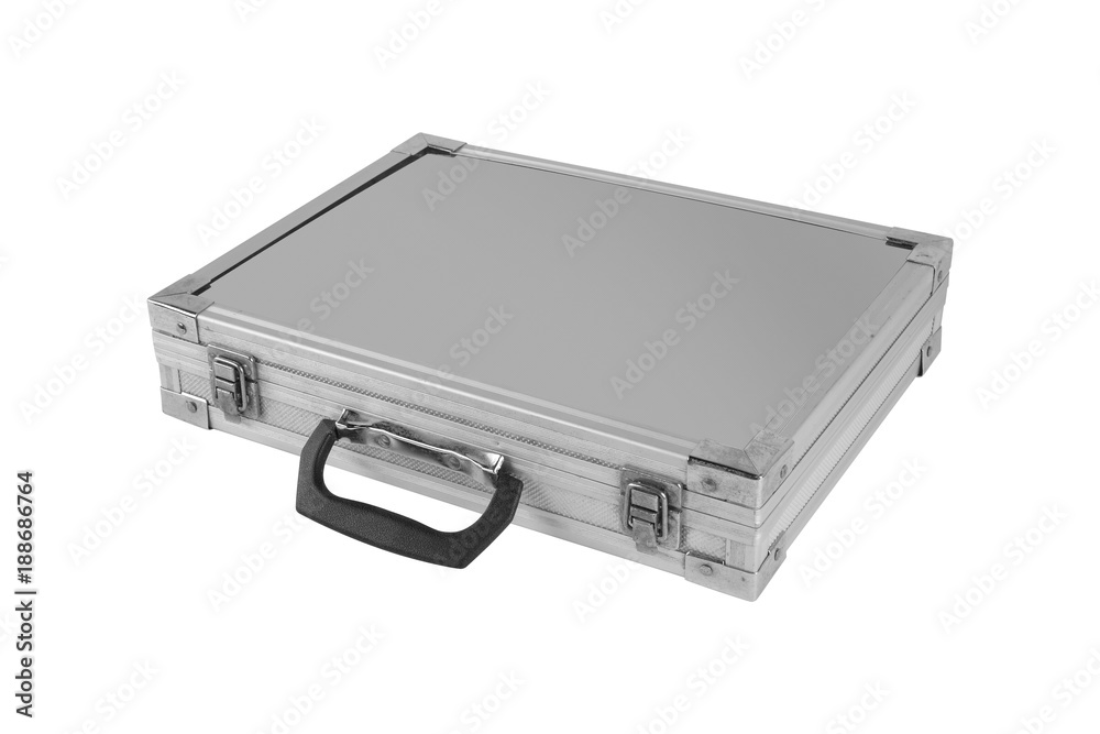 Construction, repair, tools - Grey box for tools isolated Construction, repair, tools - Grey box for tools isolated