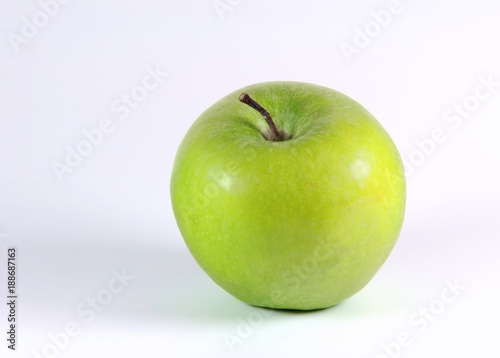 Green apple isolated on white background.