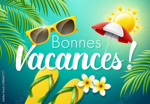Obraz na płótnie Bonnes Vacances w salonie
