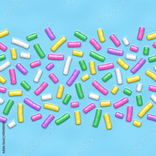 Seamless background with many decorative sprinkles
