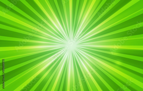 Green glitter sparkles rays lights bokeh festive elegant abstract background.