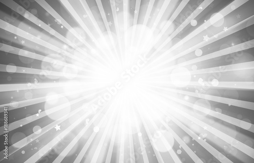 Grey glitter sparkles rays lights bokeh festive elegant abstract background.