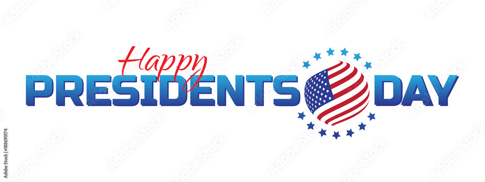 Φωτογραφία Vector label, logo or banner to Happy Presidents Day - National american holiday