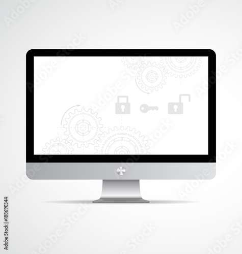 Computer modern display vector