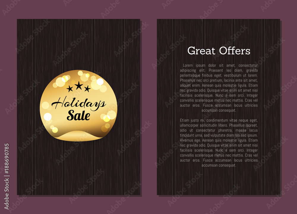 Great Offers Holidays Sale Golden Label on Wood