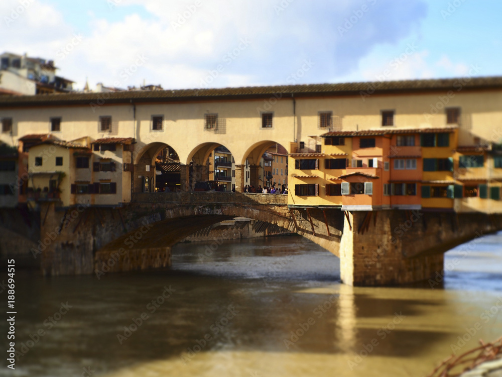 Naklejka premium Italia, Toscana, Firenze, il Ponte Vecchio