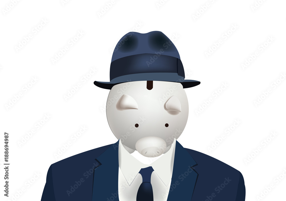 figura maschile trasparente con il cappello e deposito 