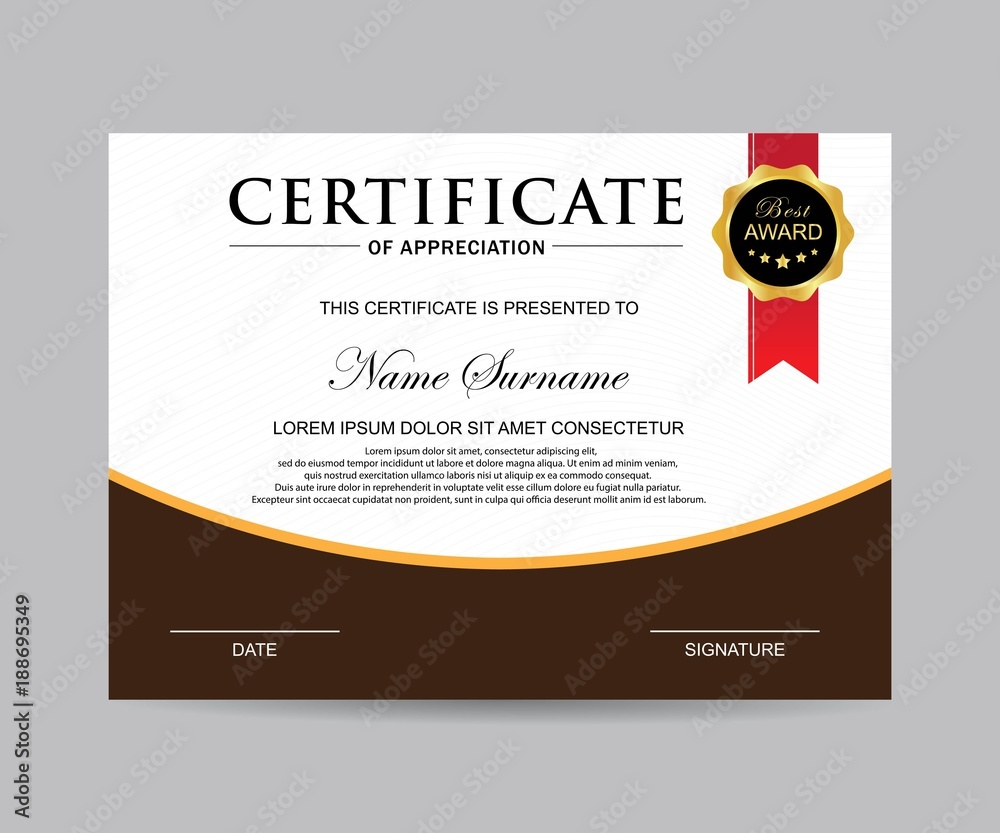 Modern certificate vector Modern certificate vector
