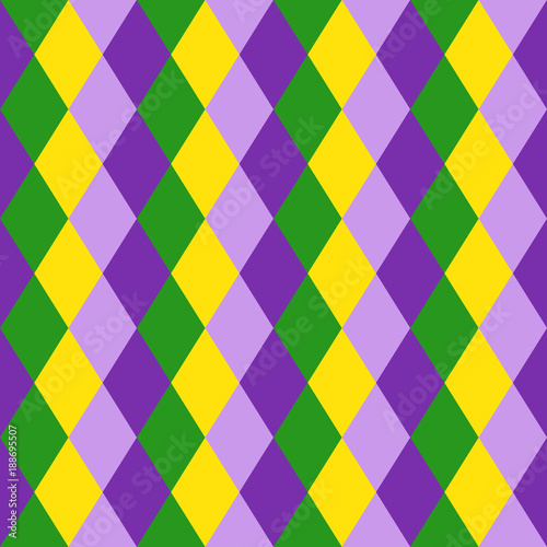 Mardi Gras carnival party vector seamless pattern background masquerade celebration festival poster design holiday purple brochure
